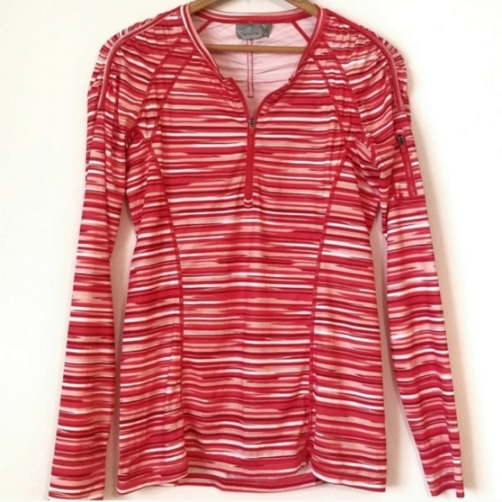 Athleta Orange Half Zip Pullover. Size M